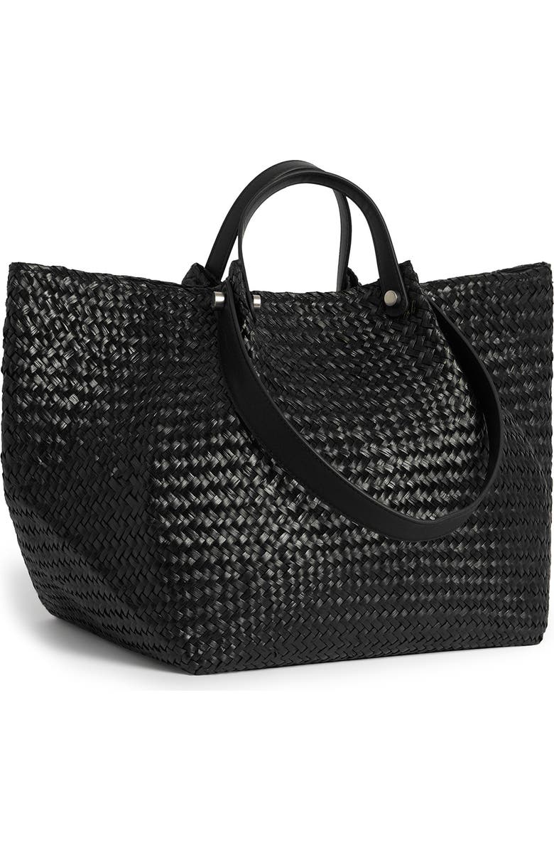 AllSaints Allington East West Straw Tote Bag, Alternate, color,
