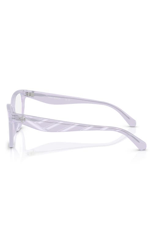 Tory Burch 53mm Phantos Optical Glasses In Milky Purple