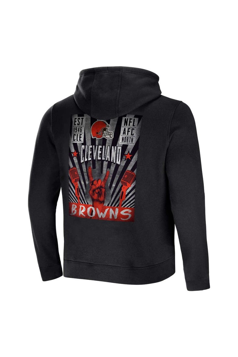 Men's NFL x Darius Rucker Collection by Fanatics Black Cleveland Browns Rocker Full-Zip Hoodie, Alternate, color, Black