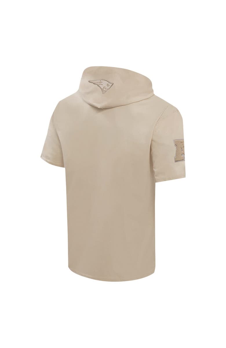 PRO STANDARD Men's Pro Standard Tan New England Patriots Neutrals Capsule Short Sleeve Pullover Hoodie, Alternate, color, Tan