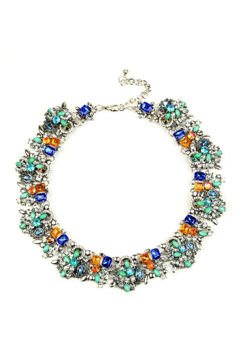 Ivy Crystal Cluster Collar Necklace