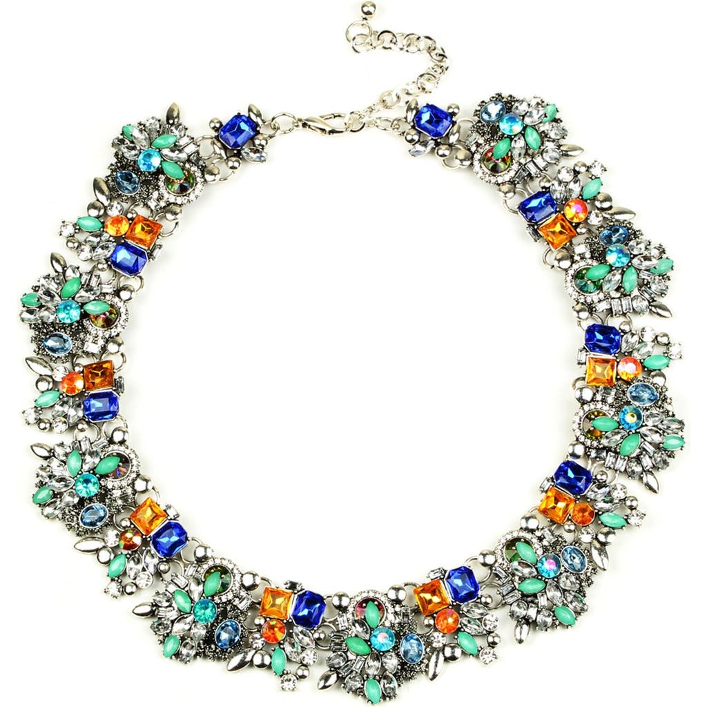 EYE CANDY LOS ANGELES Ivy Crystal Cluster Collar Necklace in Silver at Nordstrom Rack