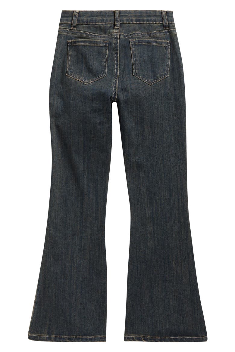 Kids' Colorblock Flare Leg Jeans, Alternate, color, VINTAGE WASH