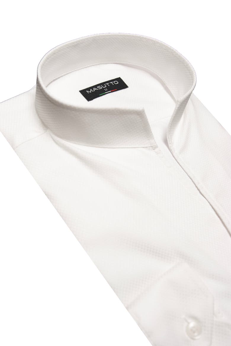 Nixon tulip stand up collar long sleeve shirt, Alternate, color, White