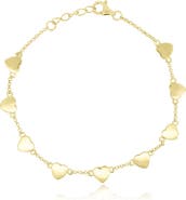 The Lovery Fine Jewelry Heart Station Chain Bracelet