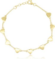 The Lovery Fine Jewelry Heart Station Chain Bracelet