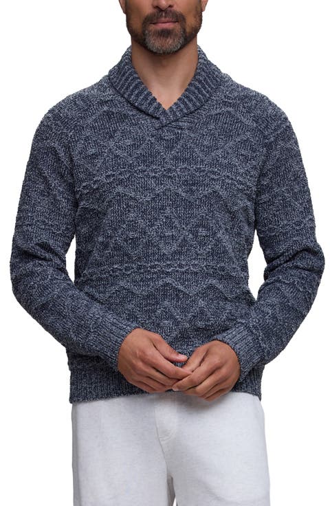 Fair Isle Shawl Collar Sweater
