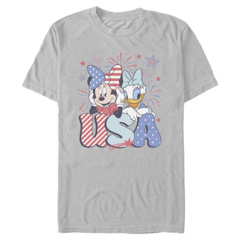 Men's Mickey & Friends Minnie and Daisy American Duo  Graphic T-Shirt