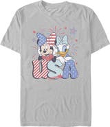 Mickey & Friends Men's Mickey & Friends Minnie and Daisy American Duo  Graphic T-Shirt
