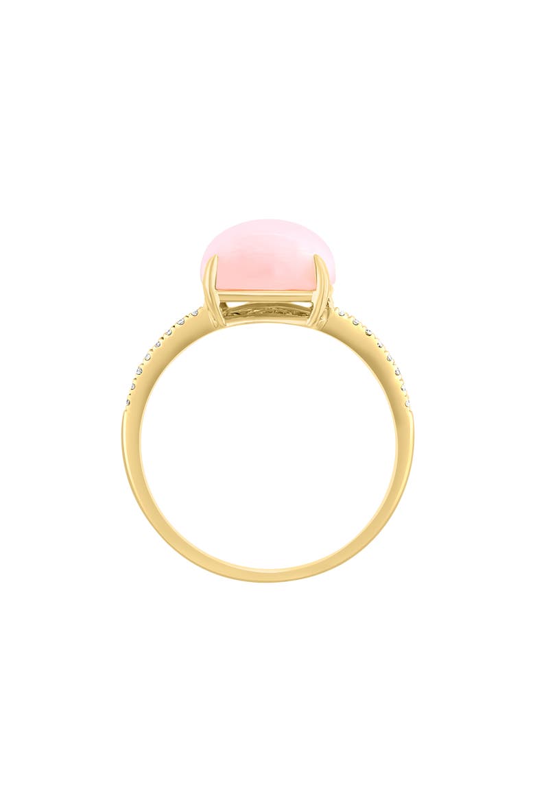 14K Yellow Gold Diamond Opal Ring, Alternate, color, PINK