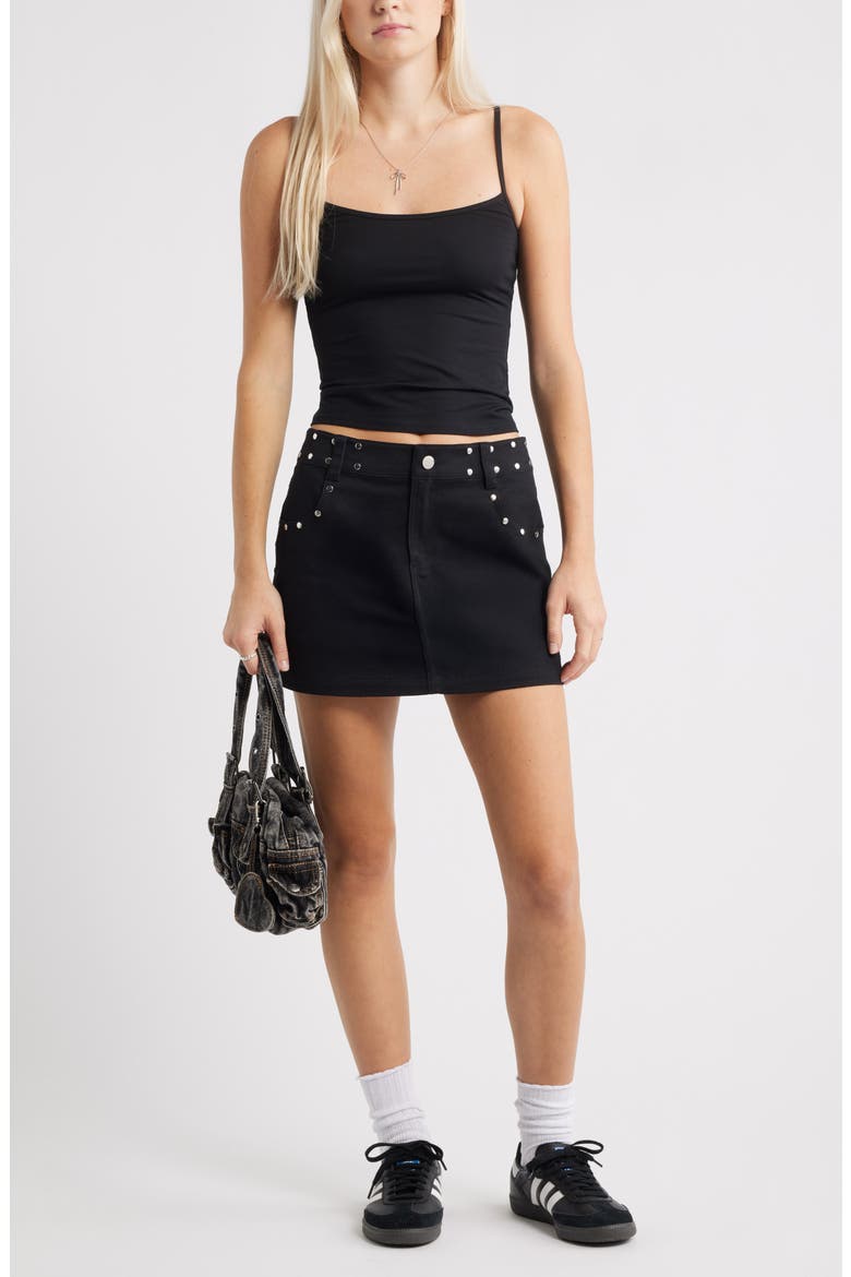 Core Stretch Cotton Camisole, Alternate, color, BLACK
