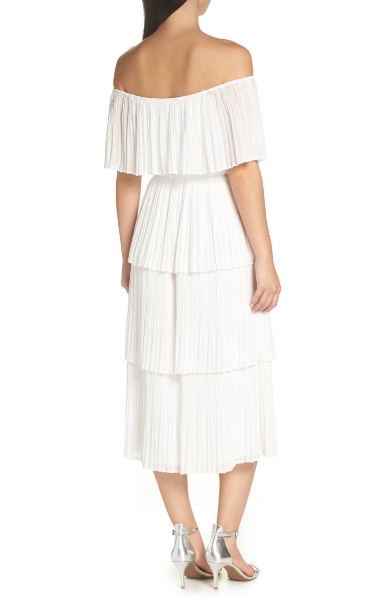 Lulus Gala Ready Off the Shoulder Dress, Alternate, color, 