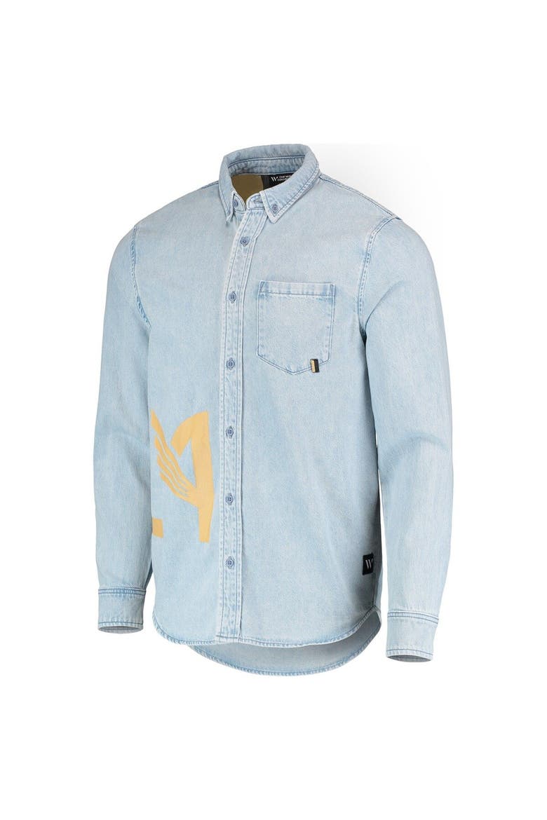 Men's The Wild Collective Blue LAFC Denim Button-Down Long Sleeve Shirt, Alternate, color, Blue