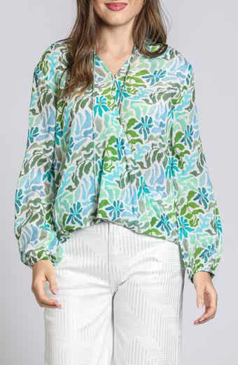 Print Surplice Neck Top