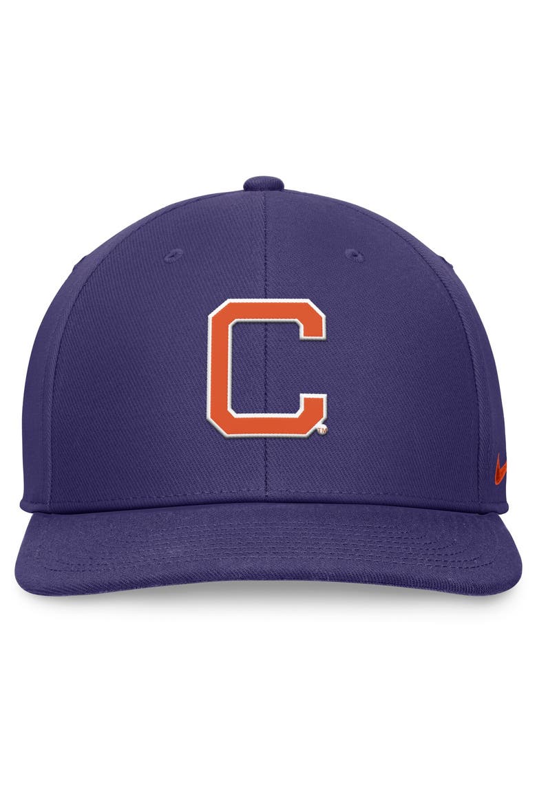 Men's Nike Purple Clemson Tigers Primetime Pro Snapback Hat, Alternate, color, Purple