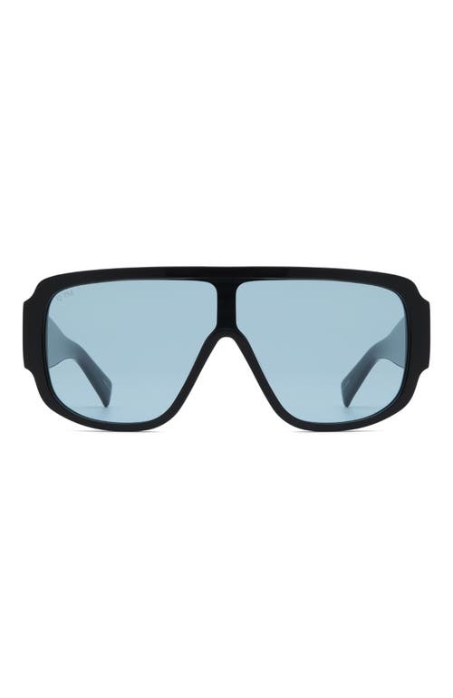12PM STUDIOS Aspen Shield Sunglasses in Black/blue at Nordstrom