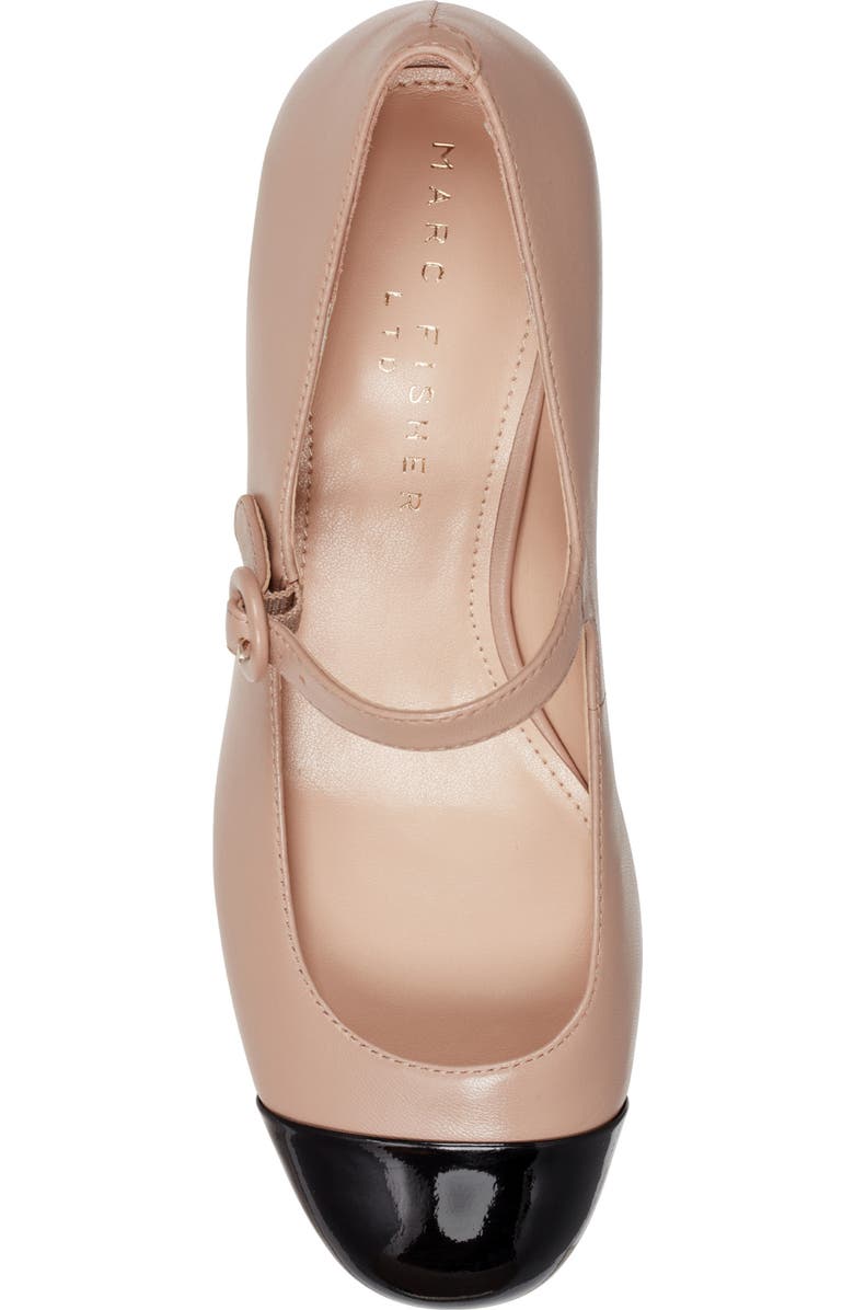Marc Fisher LTD Marla Cap Toe Mary Jane Pump, Alternate, color, Light Natural