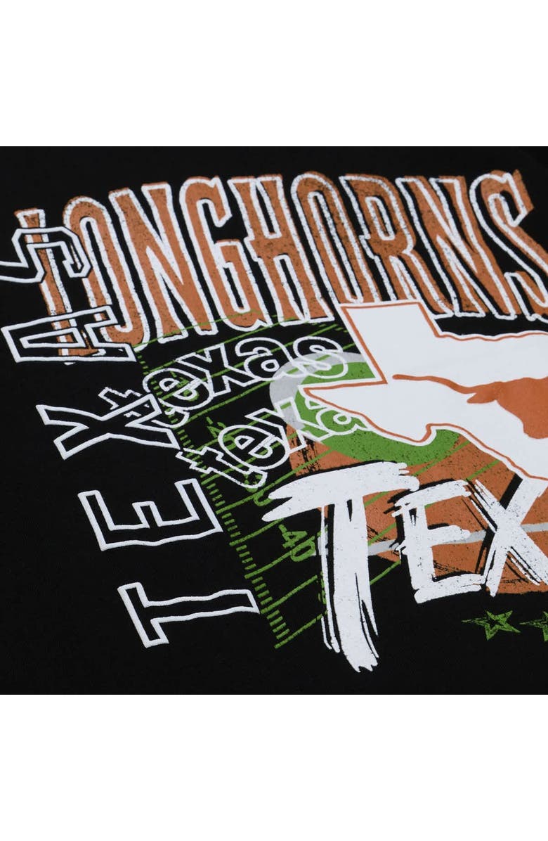 Mitchell & Ness Men's Mitchell & Ness  Black Texas Longhorns Half Time Fleece Crewneck Sweatshirt, Alternate, color, Black