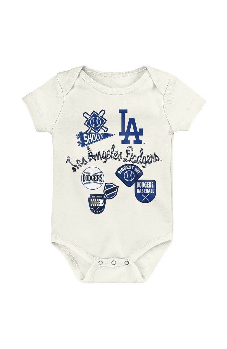 Outerstuff Newborn Outerstuff Los Angeles Dodgers Home Plate 3-Piece Creeper Set, Alternate, color, White