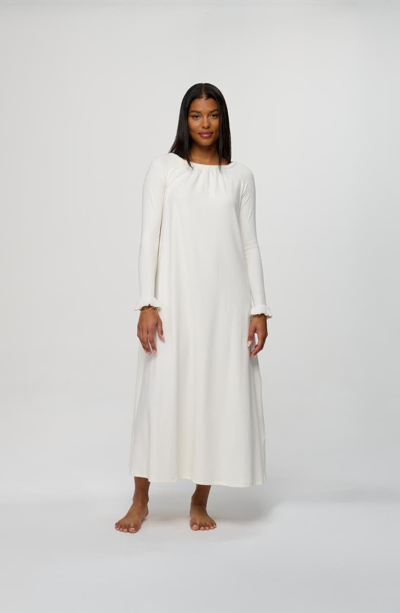 By Tess Collection Ana Ribbed Dress, Main, color, White