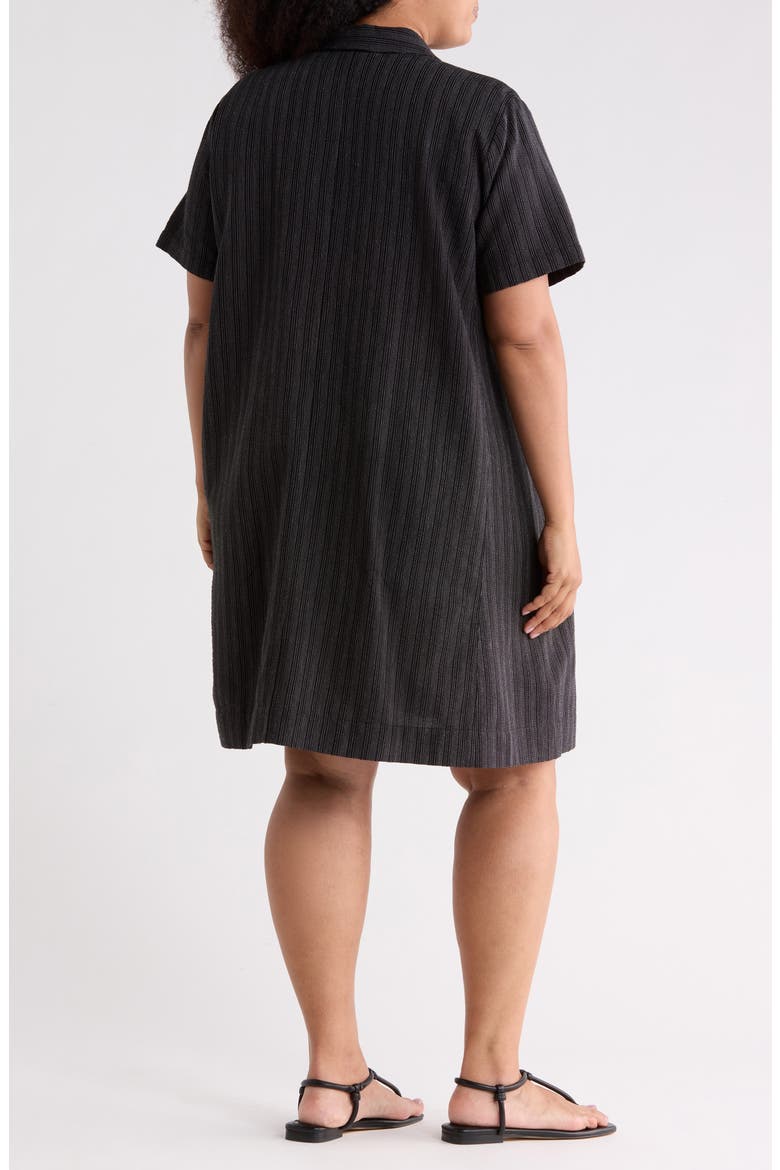 Pinstripe Shift Dress, Alternate, color, BLACK/ WHITE