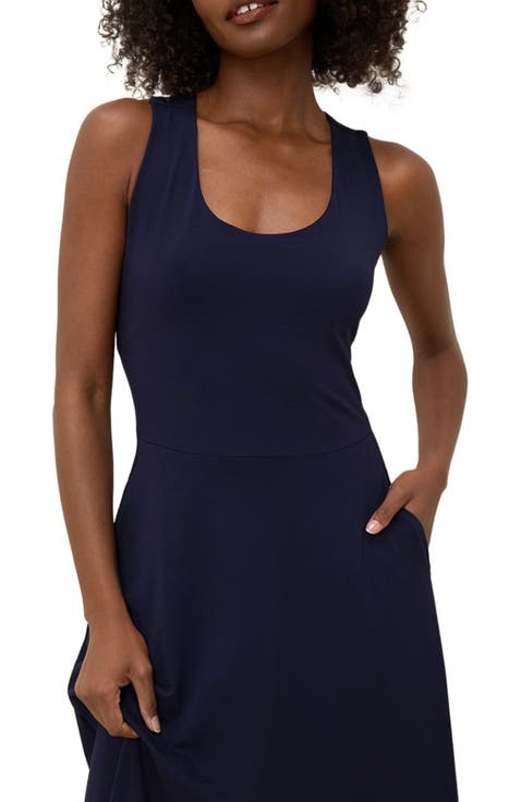 Organic Cotton Fit & Flare Open Back Maxi Dress