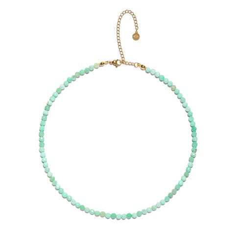 Chrysoprase Choker Necklace For Higher Truth & Uplifting Clarity