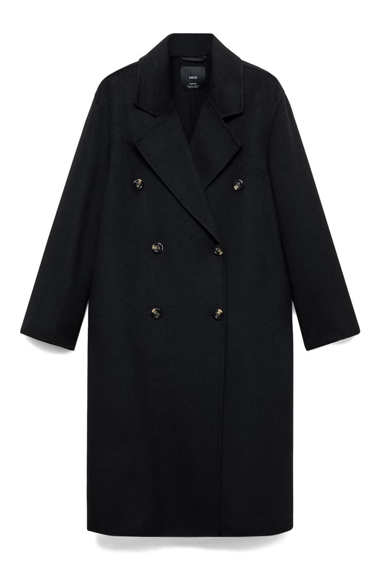 Handmade Oversize Wool Blend Coat, Alternate, color, BLACK