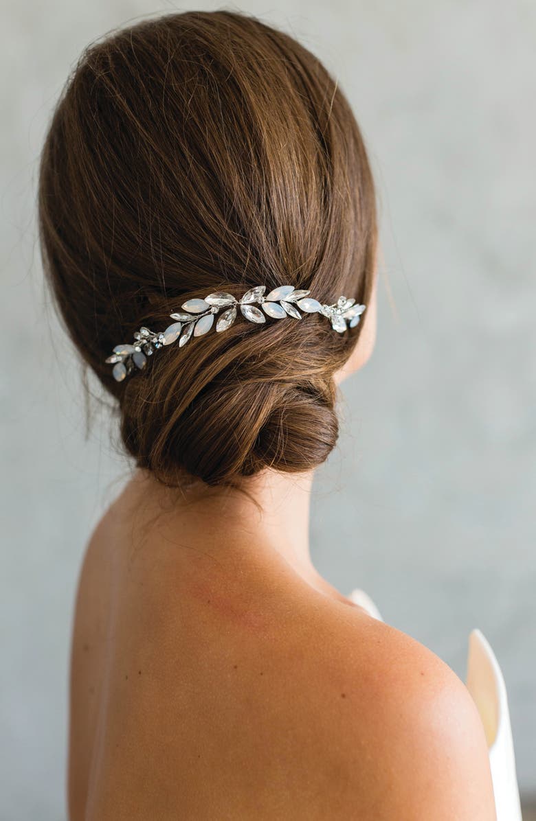 Brides & Hairpins Monroe Halo Comb, Alternate, color, Silver