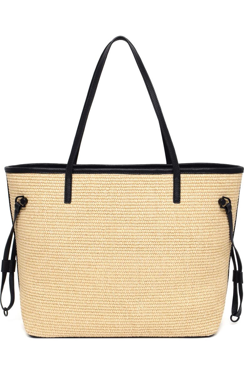 Thacker Kiera Woven Straw Tote, Alternate, color, Natural / Black