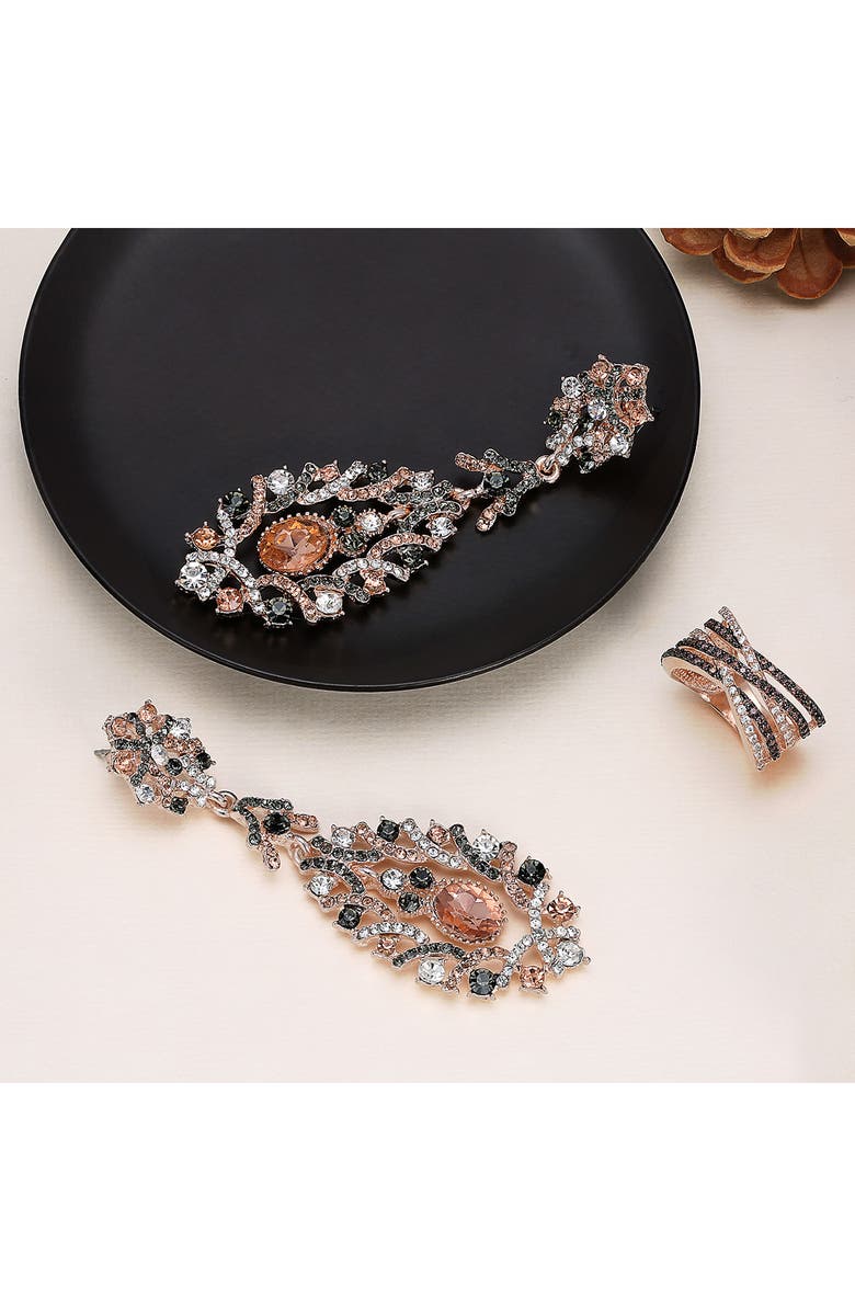 BLING JEWELRY Crisscross Two-Tone Ring, Alternate, color, Rose