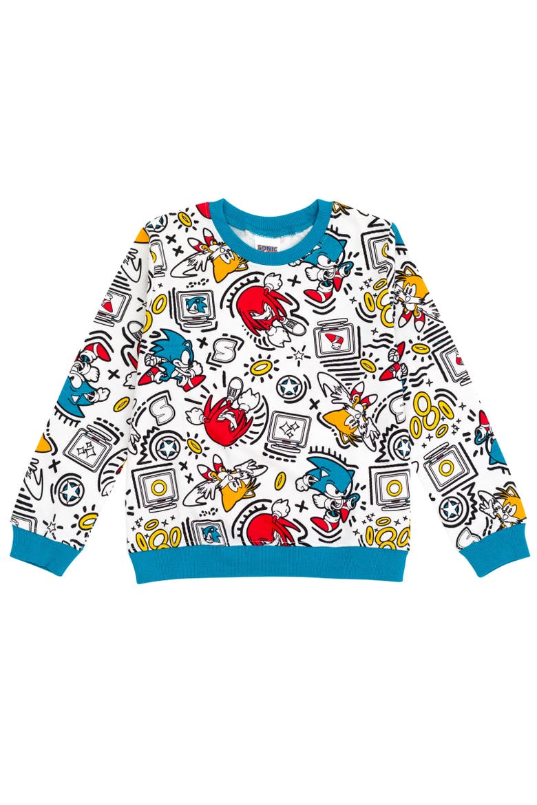 Sonic the Hedgehog French Terry Sweatshirt & Pants Set, Alternate, color, White