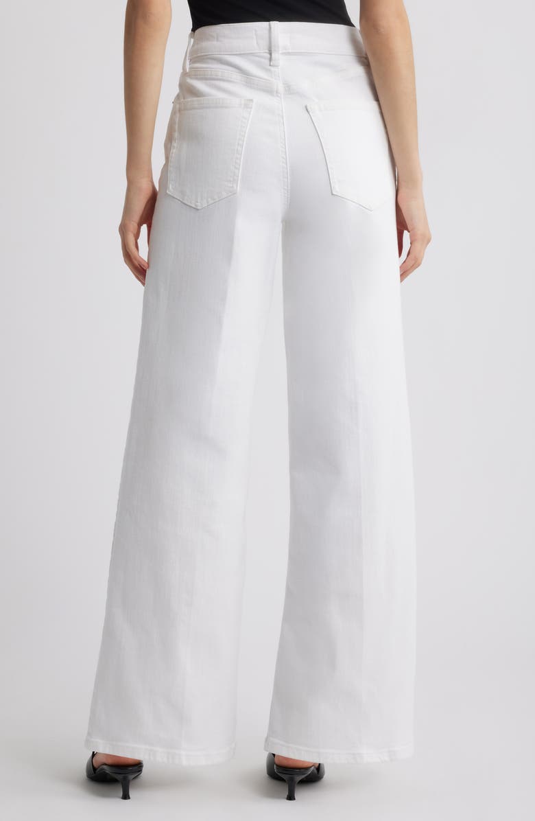 FRAME Le Slim Palazzo High Waist Wide Leg Jeans, Alternate, color, White