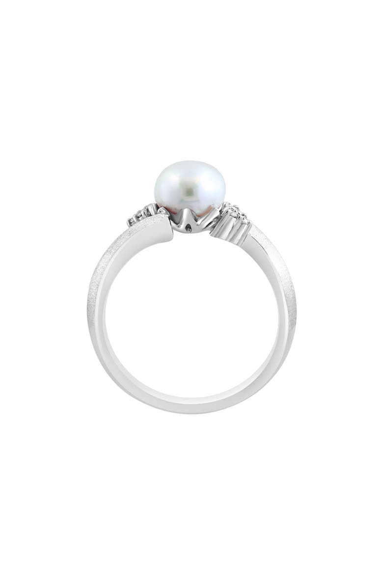 Diamond & 7-8mm Freshwater Pearl Ring, Alternate, color, WHITE