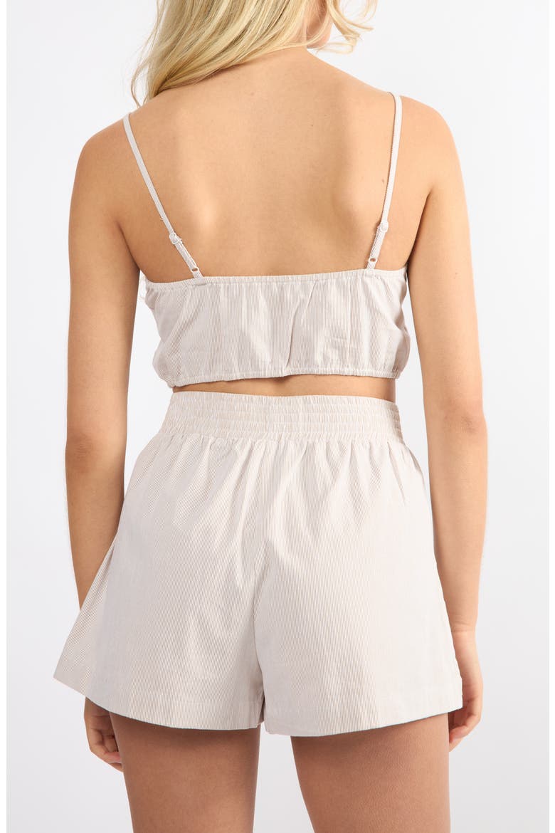 Everyday Stripe Cotton Mini Top, Alternate, color, TAN STRIPE