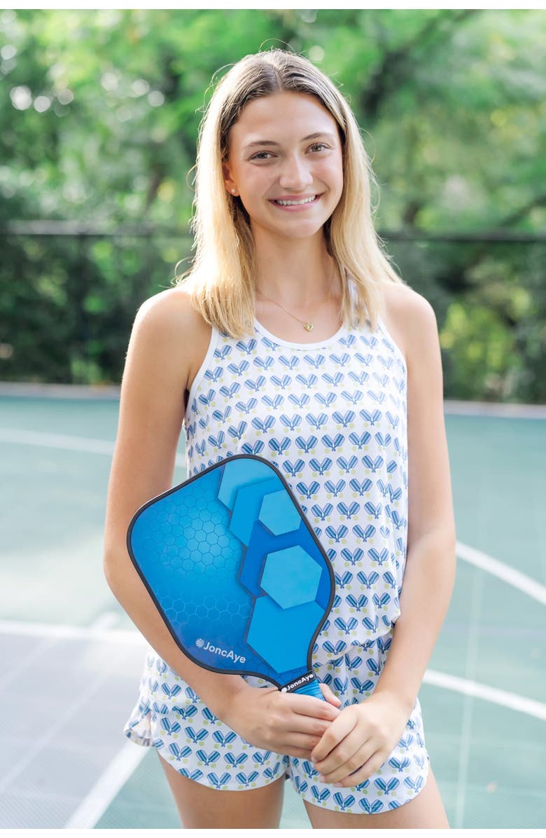 Lila and Hayes Alyssa Women's Pajama Short Set, Alternate, color, Pickleball Blue