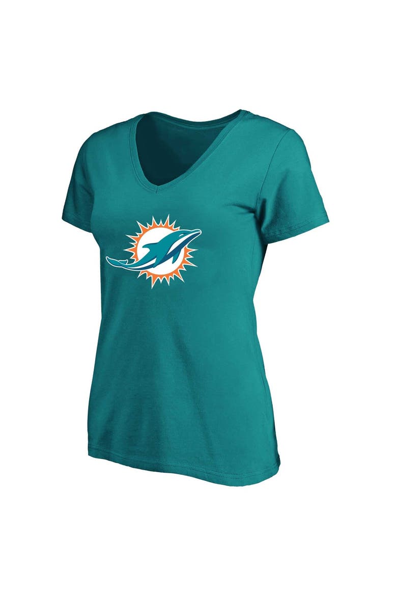Women's Tyreek Hill Aqua Miami Dolphins Plus Size Fair Catch Name & Number V-Neck T-Shirt, Alternate, color, Aqua