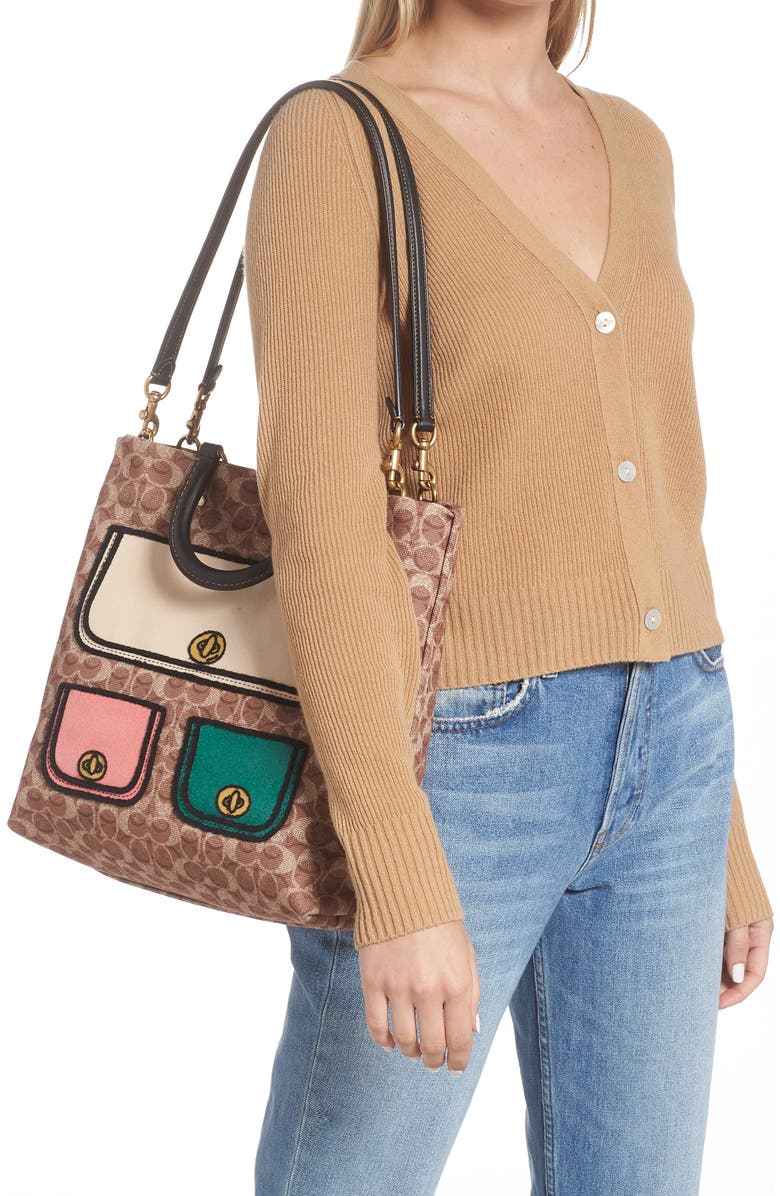 COACH Signature Rogue Canvas Tote, Alternate, color,