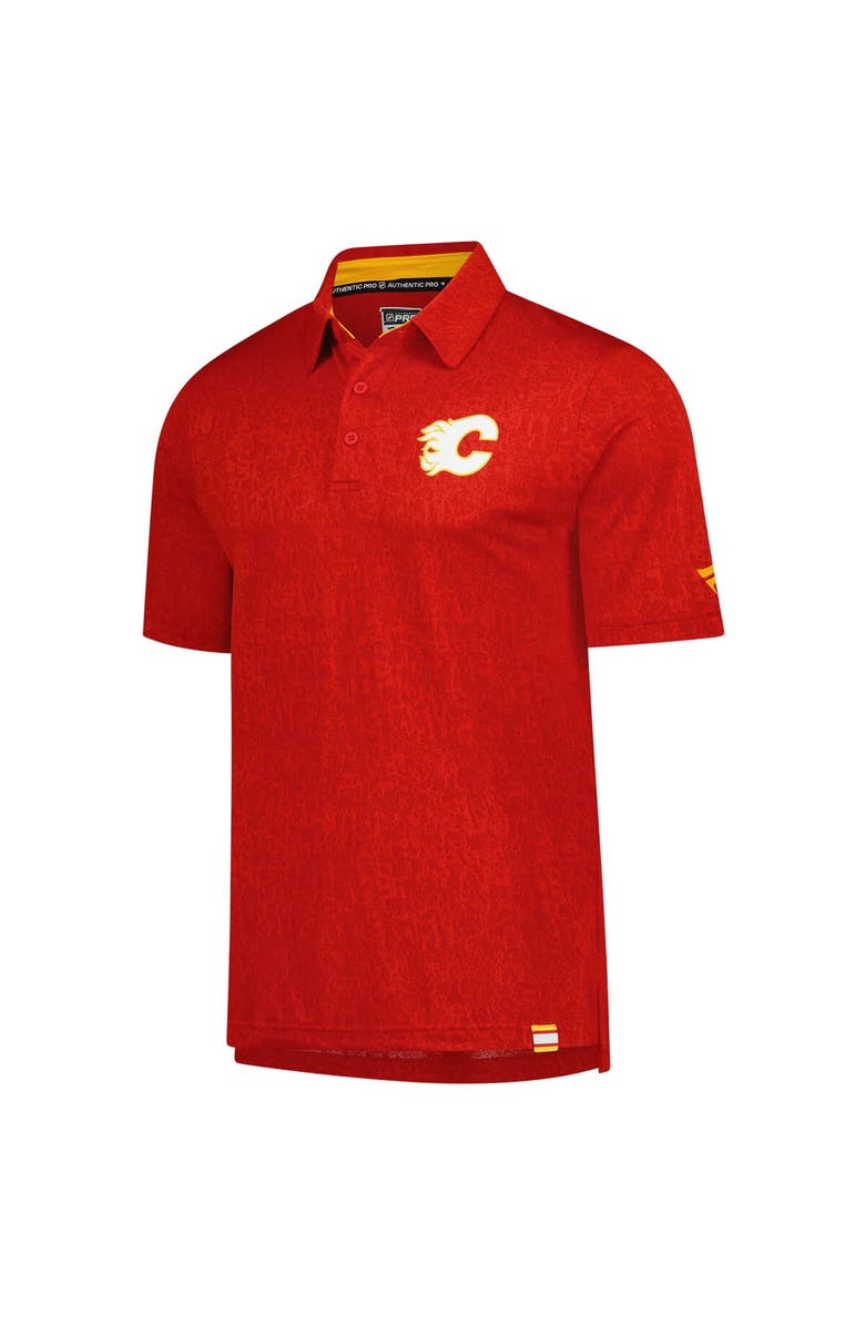 FANATICS Men's Fanatics Red Calgary Flames Authentic Pro Jacquard Polo, Alternate, color, Red