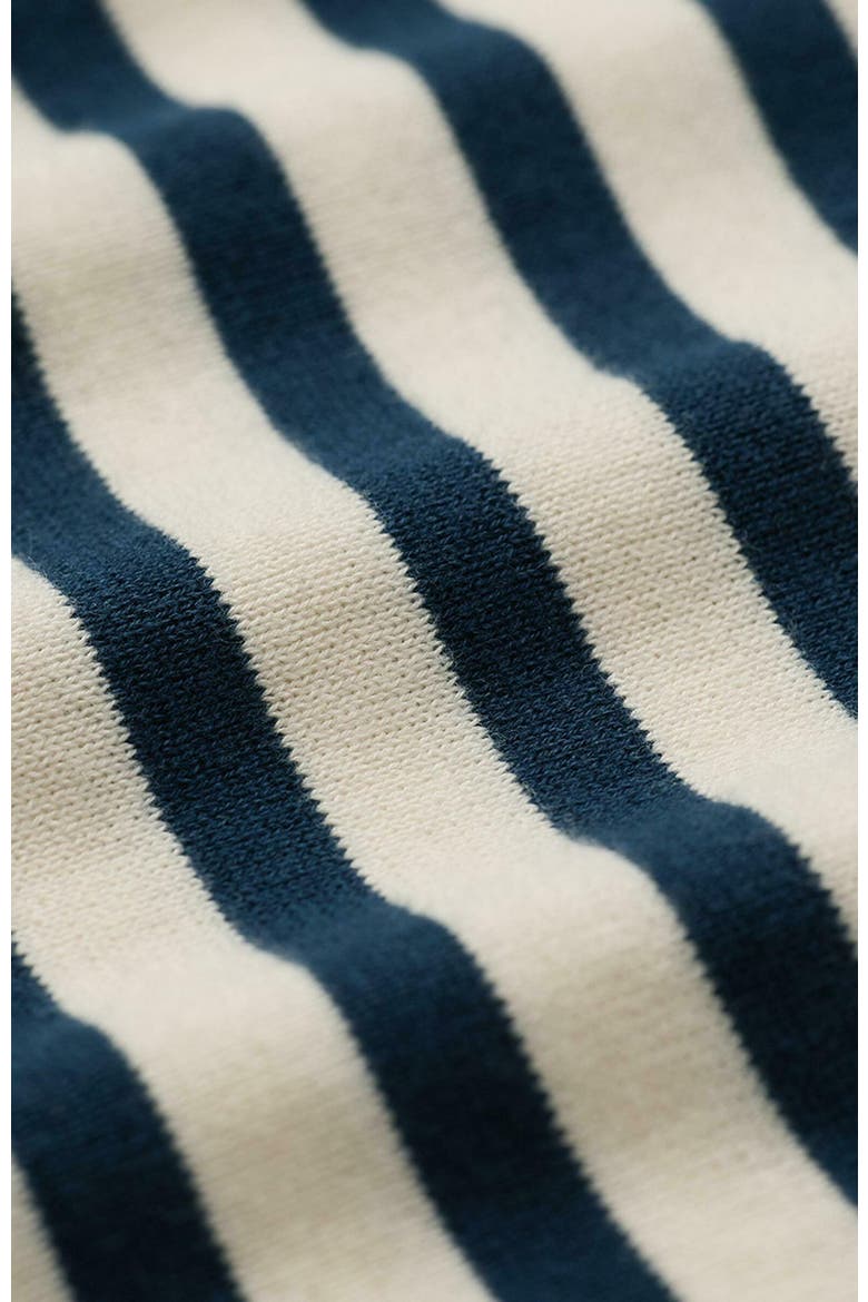 Organic Cotton Classic Fine Knit Shell, Alternate, color, Navy Laguna Stripe