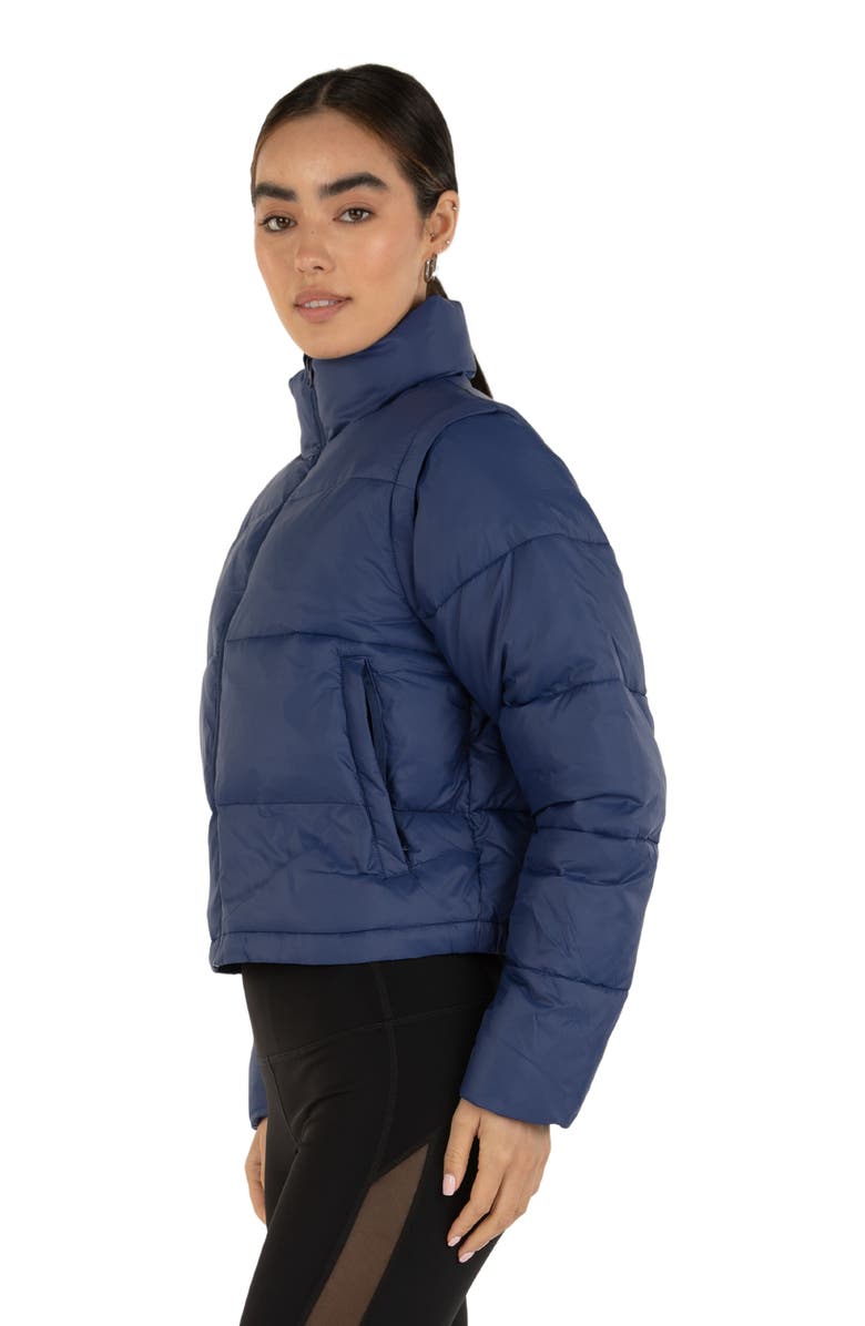 Rebody Active On The Go Puffer Convertible Jacket Vest, Alternate, color, Electric Blue