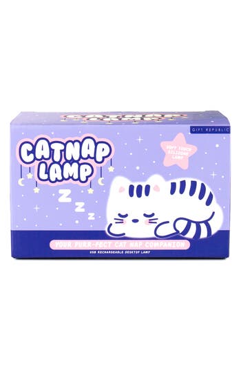 Gift Republic Cat Nap Lamp In Blue