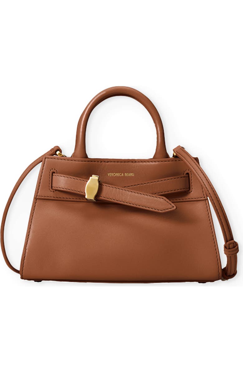 Veronica Beard Mini Dash Leather Top Handle Bag, Main, color, Hazelwood