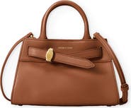 Veronica Beard Mini Dash Leather Top Handle Bag