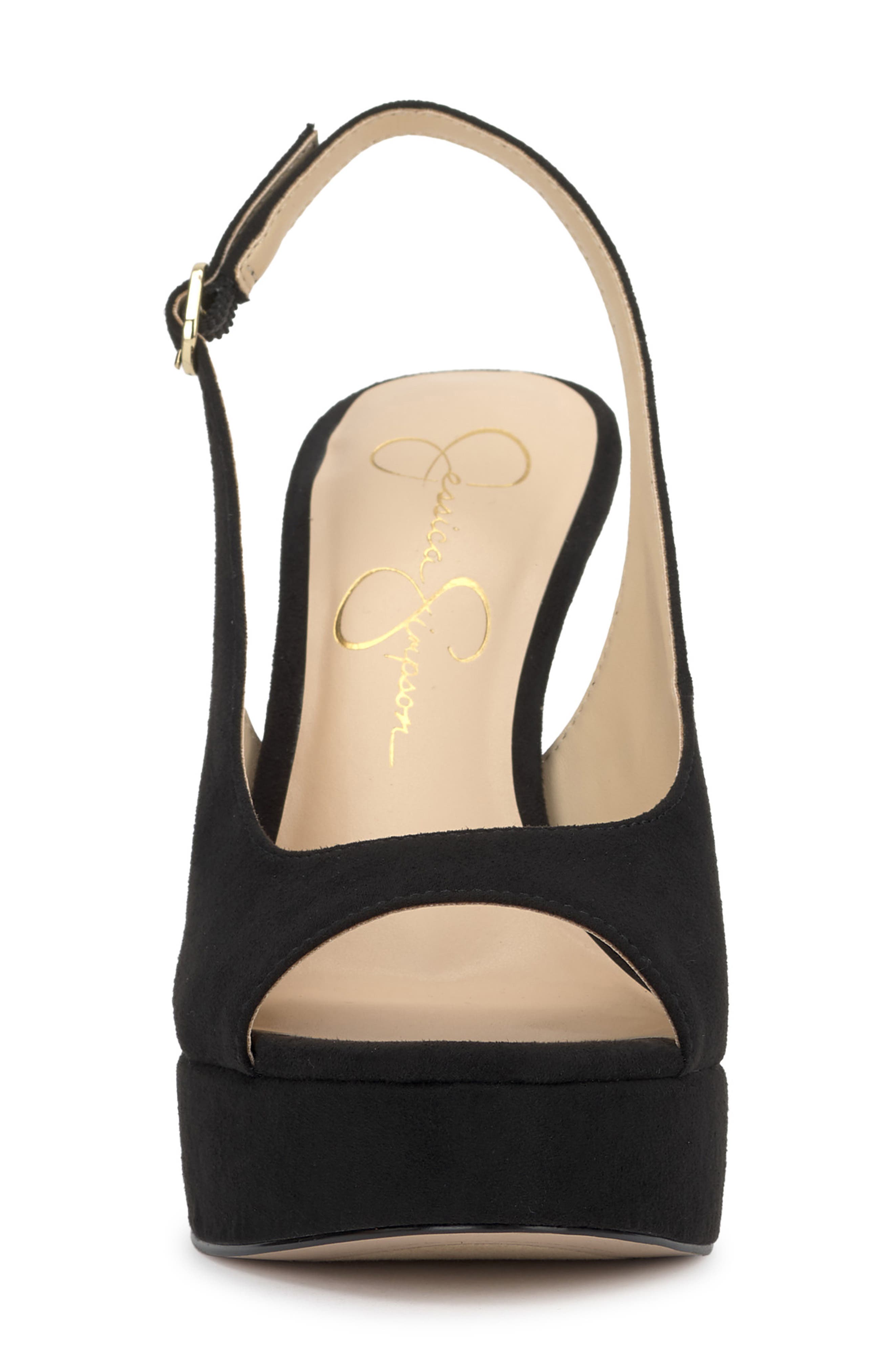 Jessica Simpson Sibilla Slingback Platform Sandal, Alternate, color, Black
