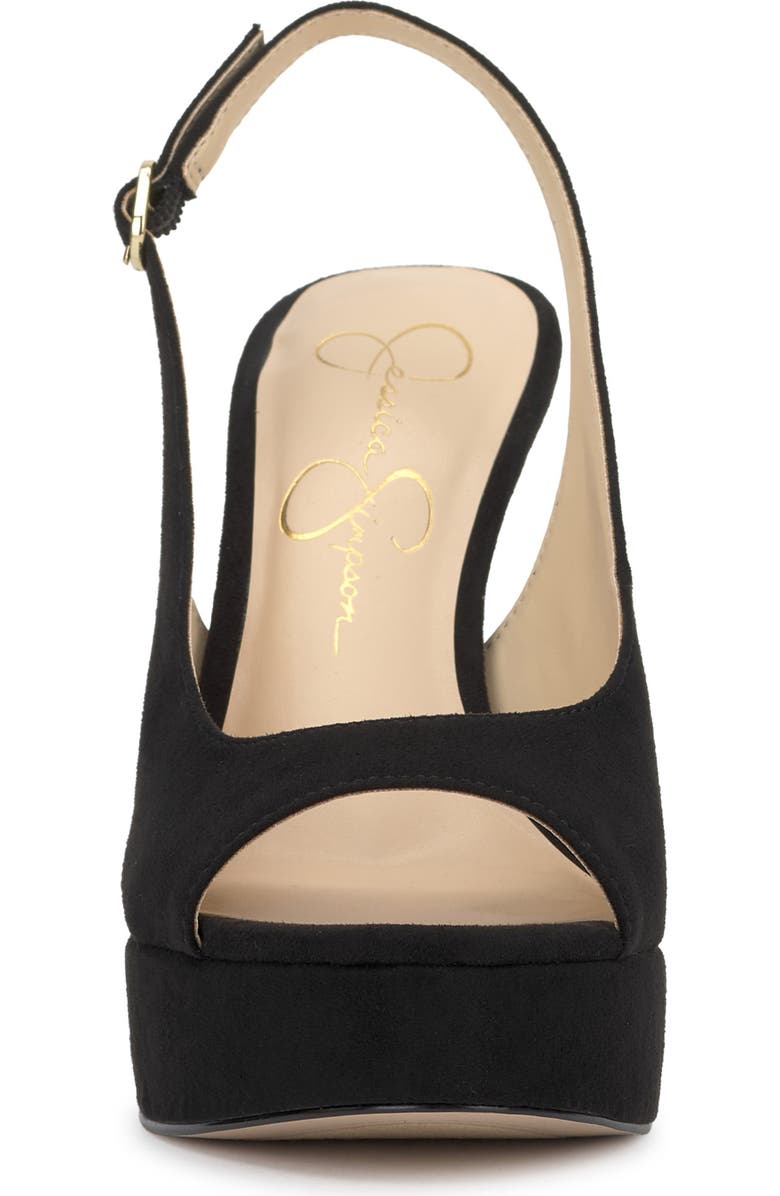 Jessica Simpson Sibilla Slingback Platform Sandal, Alternate, color, Black
