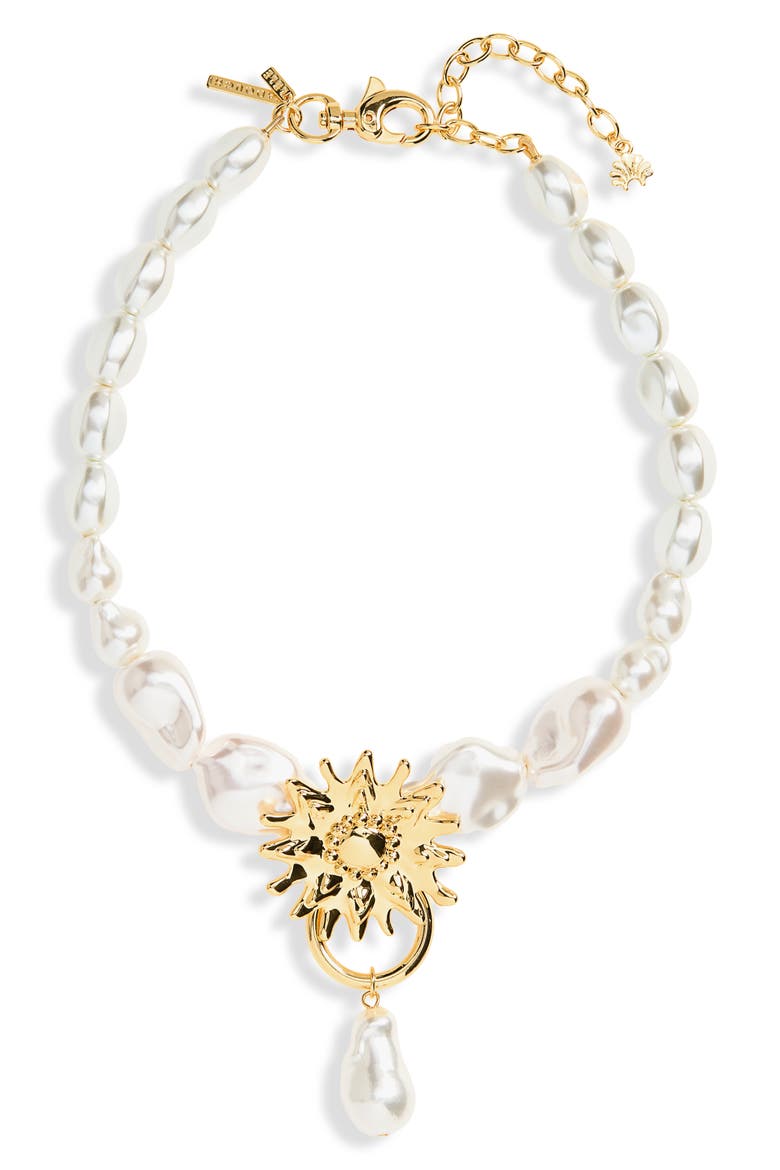 Soleil Freshwater Pearl Pendant Necklace, Main, color, PEARL