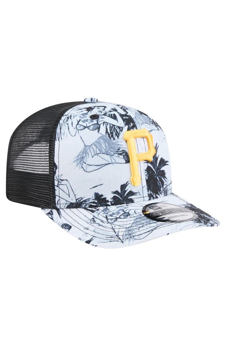 New Era Men's New Era Black Pittsburgh Pirates Hula Trucker 9SEVENTY Adjustable Hat, Alternate, color, Black