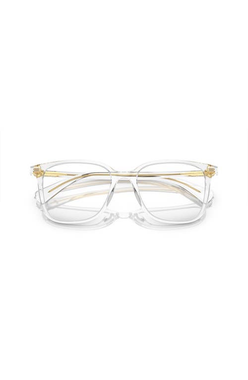Ralph 52mm Rectangle Optical Glasses In Gold