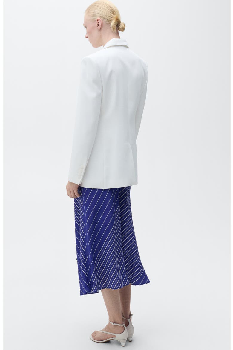 Stripe Belted Asymmetric Midi Skirt, Alternate, color, BLUE